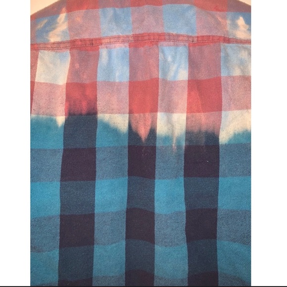 American Eagle Bleach Dipped Flannel - Picture 7 of 7